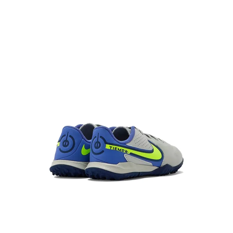 Nike Tiempo Legend 9 Slip Resistant Cushioning Abrasion Resistant Low Top Kids' Soccer Shoes Gray Blue Kids'-2