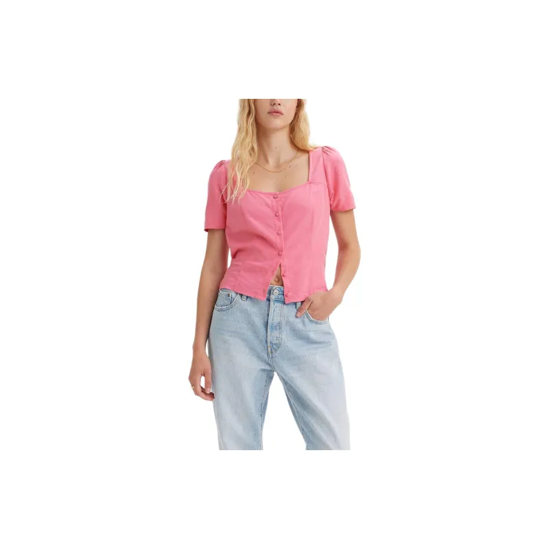 Levis Shirts Women's Coral Red-1