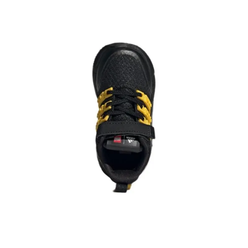 LEGO x Adidas Racer Tr El Abrasion Resistant Low Top Toddler Shoes Black Yellow Infant And Toddler-4