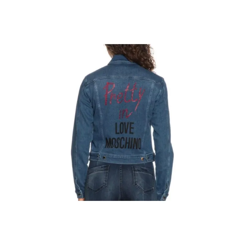MOSCHINO Denim Jackets Women's Blue-2