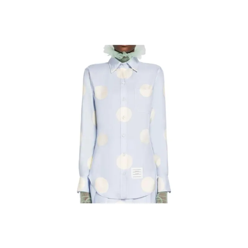 THOM BROWNE Polka Dot Long Sleeved Buttoned Shirt-1