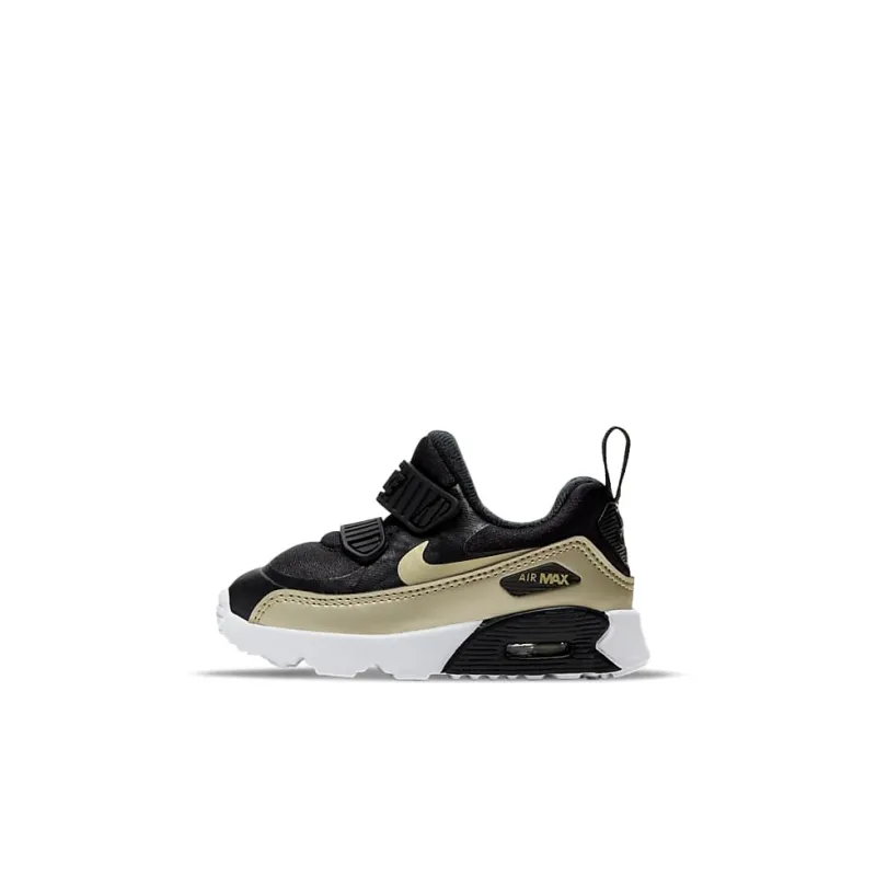 Nike Air Max 90 Tiny BT Low Top Toddler Shoes Black Gold Infant And Toddler-0