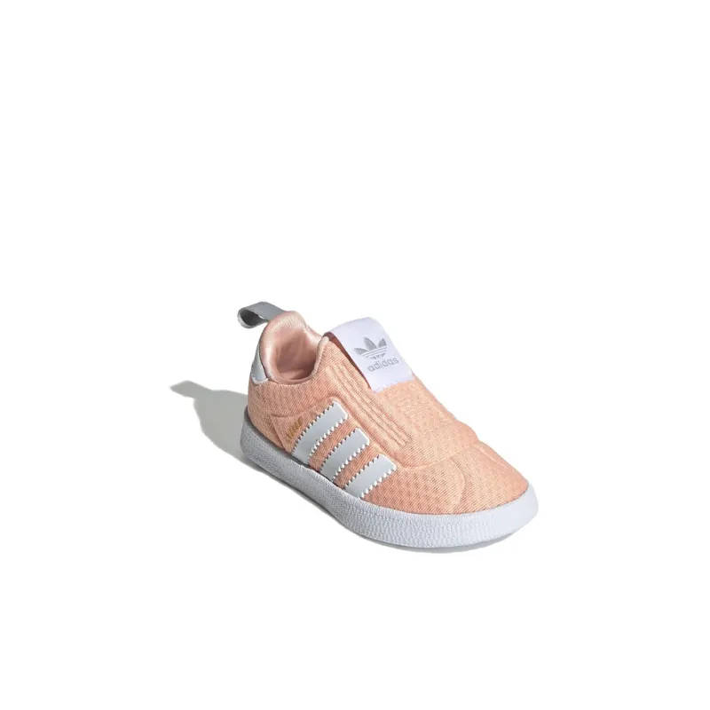 Adidas Originals GAZELLE Low-Top Skateboard Shoes Pink White Infant And Toddler-2