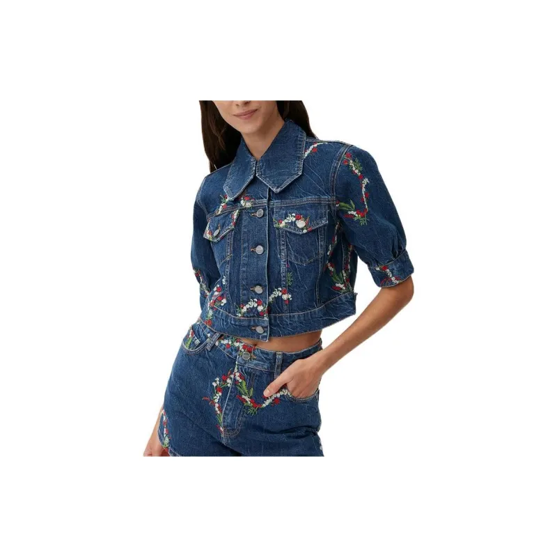 GANNI Denim Shorts Women's Blue-2
