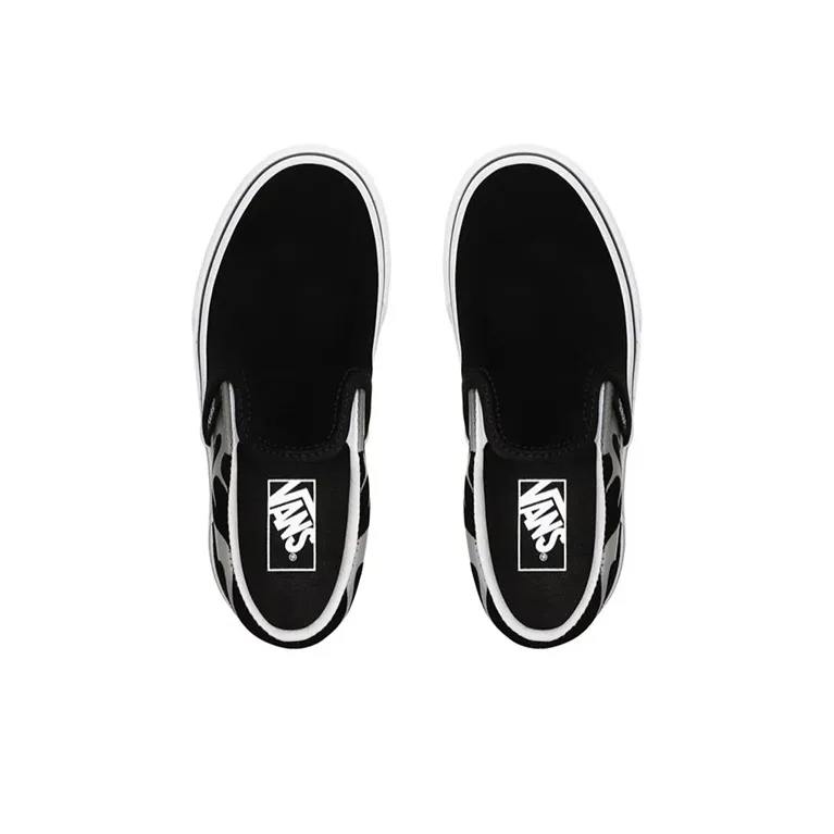 Vans Low Top Kids' Skateboarding Shoes Black Gray Teenagers-3