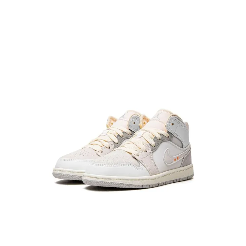 Jordan 1 Mid SE Craft Craft Inside Out White Grey PS-2