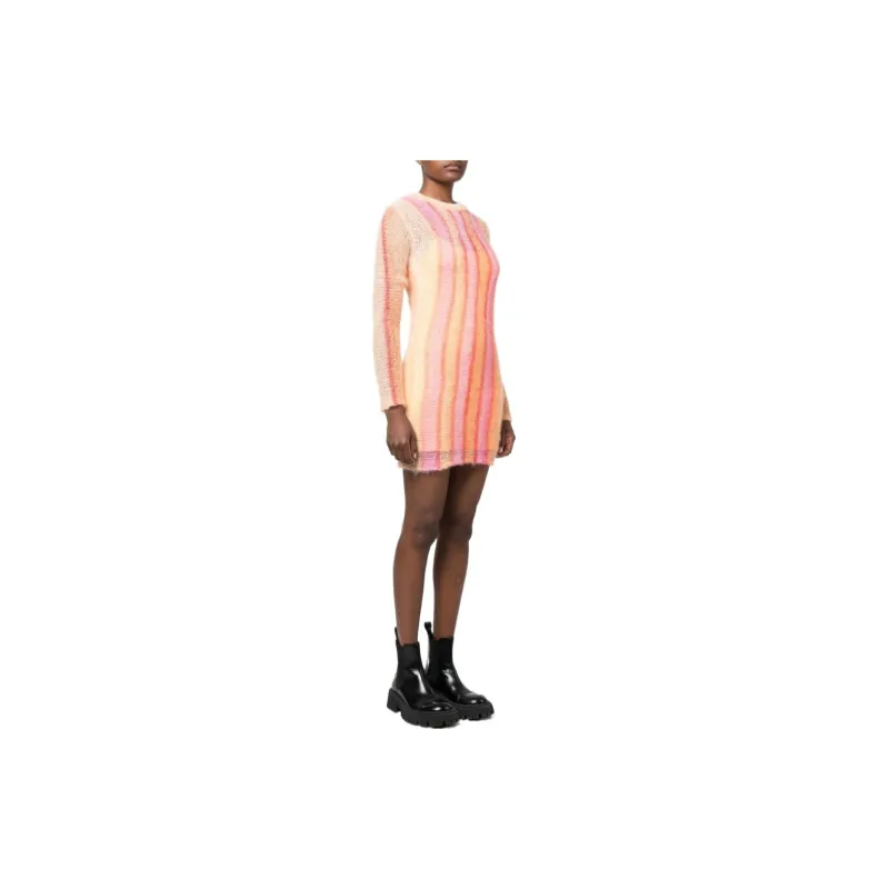 DIESEL Long Sleeved Dresses Women's Orange-2