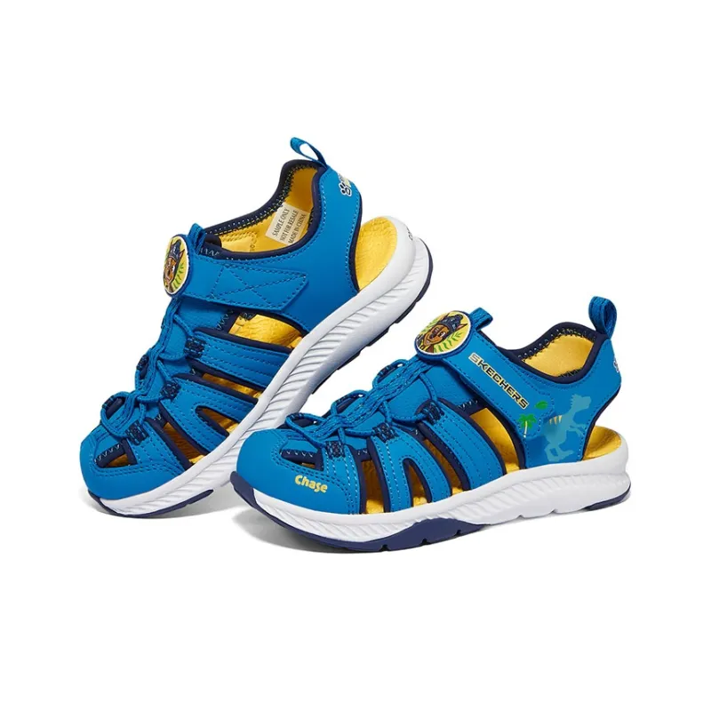 Skechers Wear Resistant Breathable Slip Resistant Children's Sandals Blue Teenagers-2