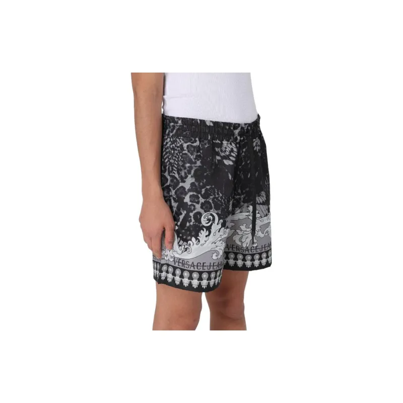 VERSACE JEANS COUTURE Baroque Print Drawstring Shorts-4
