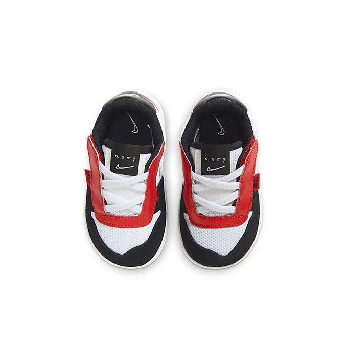 Nike Squash Type Low Top Skateboard Shoes Black White Red Infant And Toddler-3