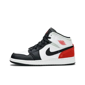 Jordan 1 Mid SE White Black Red Spruce GS