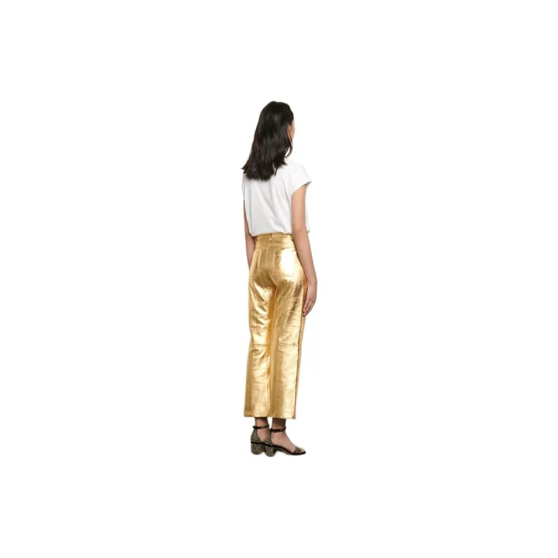 Sandro Casual Pants Women's Gold-1