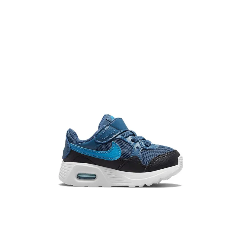 Nike Air Max SC Slip-Resistant Cushioning Wear-Resistant Low-Top Toddler Shoes Blue Black Infant And Toddler-1