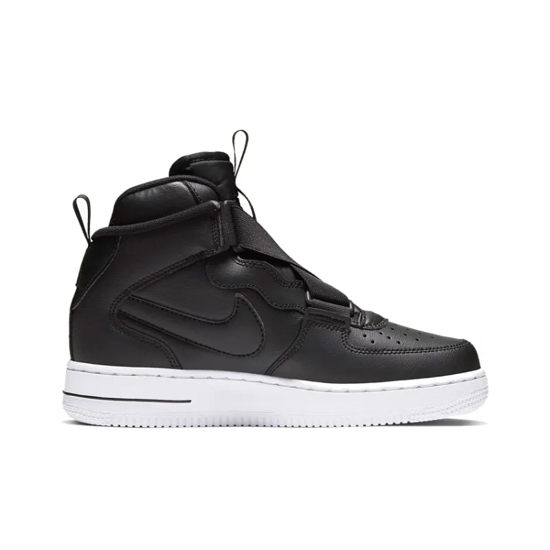 Nike Air Force 1 High Top Kids' Skateboarding Shoes Black Teenagers-1