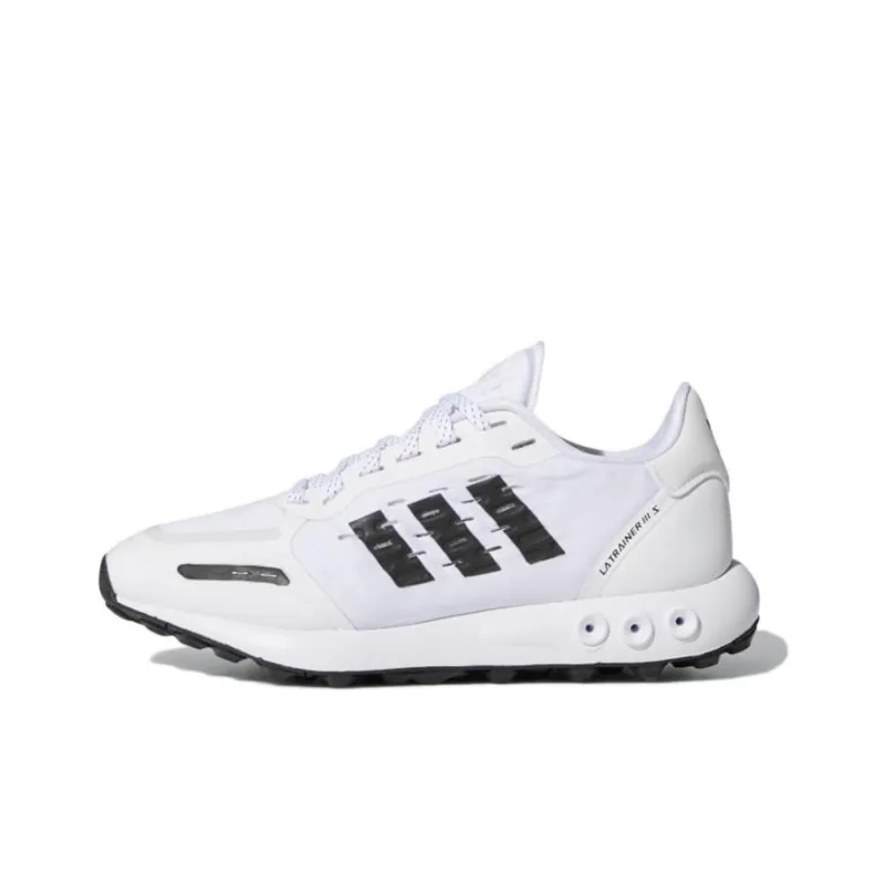 Adidas Originals La Trainer 3 J Wear-Resistant Kids' Running Shoes White Black Teenagers-0