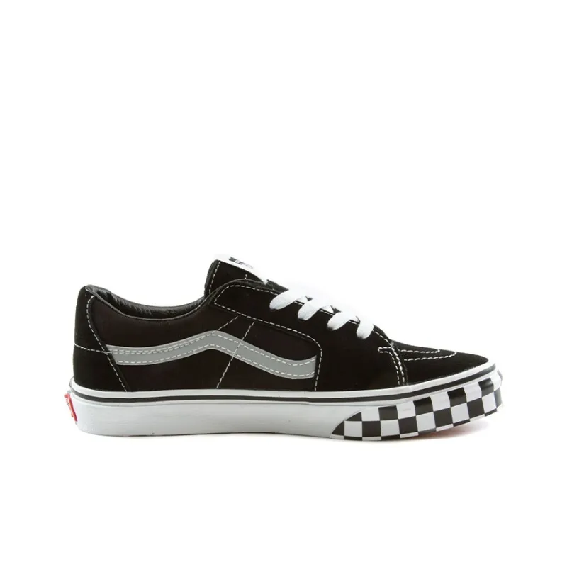 Vans Sk8  -Low Kids 'Reflective Sidestripe - Black Checkerboard'-1