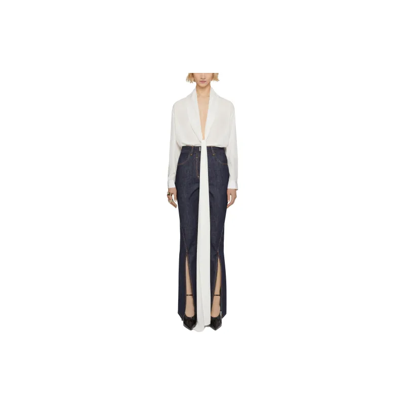 Givenchy High Waisted Boot Cut Jeans-1