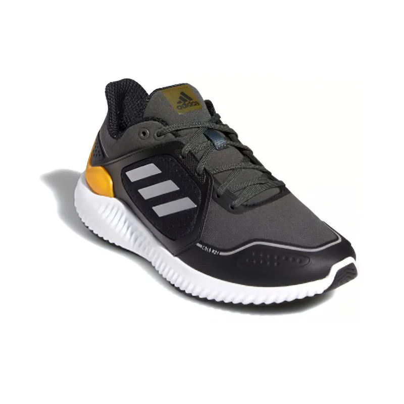 Adidas Climawarm Bounce J Anti Slip Wear Resistant Low Top Running Shoes Black White Yellow Teenagers-2