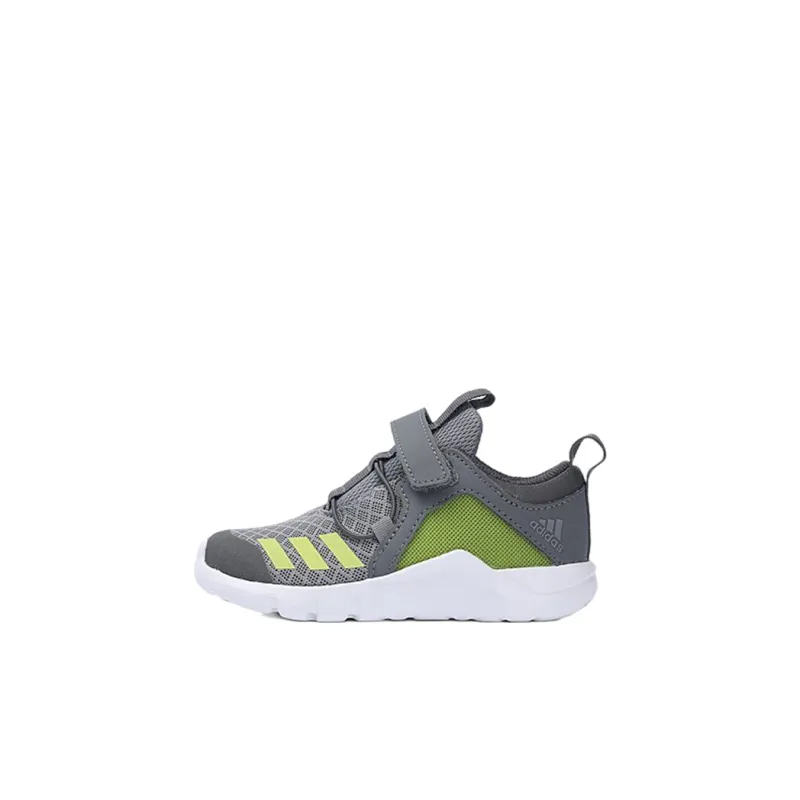 Adidas Rapidaflex El I Abrasion Resistant Low Top Toddler Shoes Gray Green Infant And Toddler-0