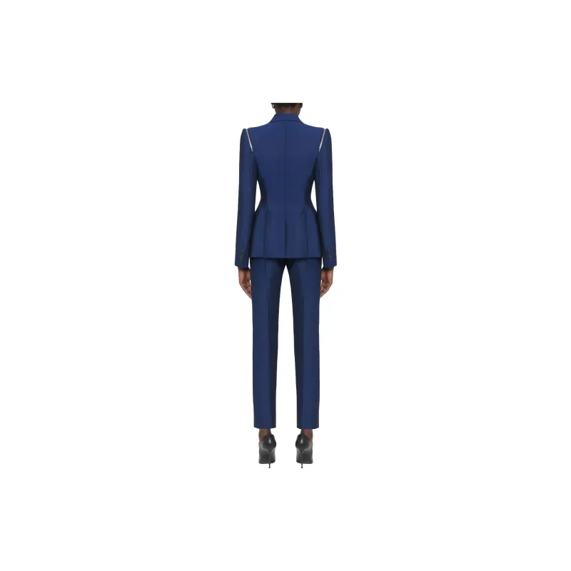 Alexander McQueen SS23 Casual Pants Women's Blue-2