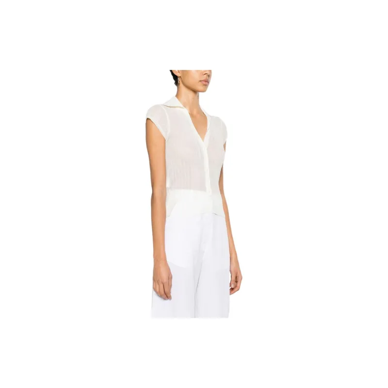 PINKO Ribbed Polo Blouse-3