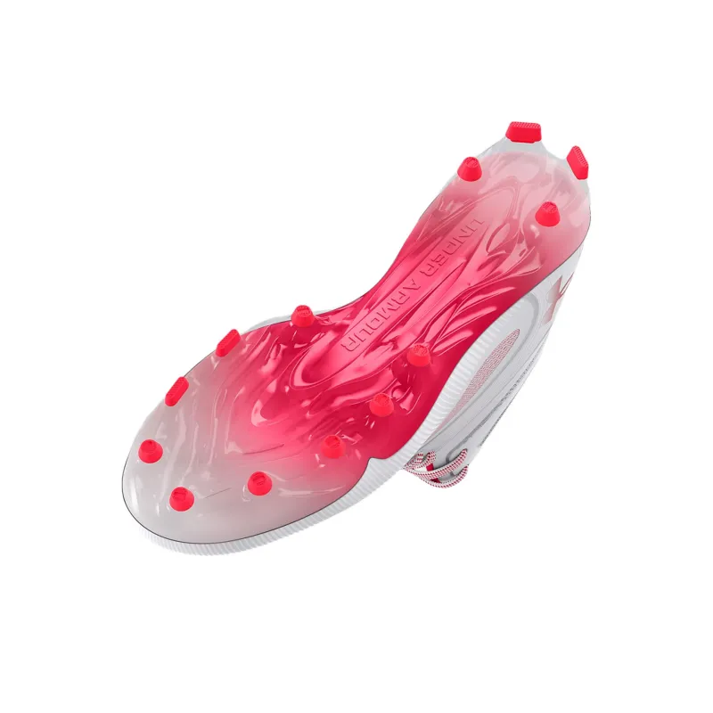 Under Armour Command Mc Mid Lacrosse Cleats 'White Red'-4
