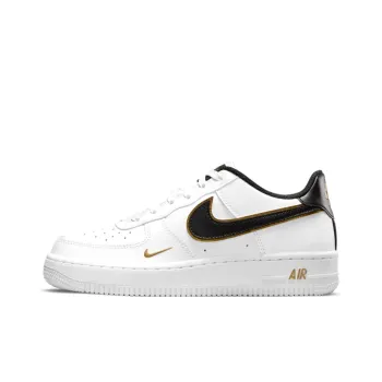 Nike Air Force 1 Low '07 LV8 Double Swoosh White Metallic Gold GS