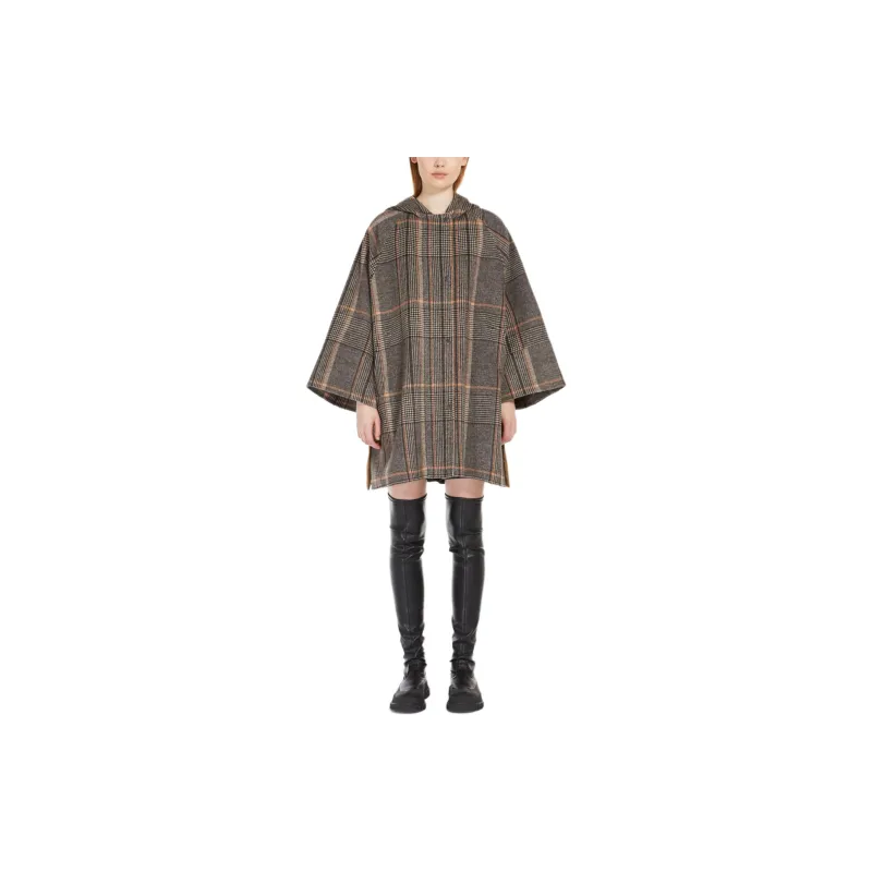 WEEKEND MaxMara Checked Buttoned Coat-1