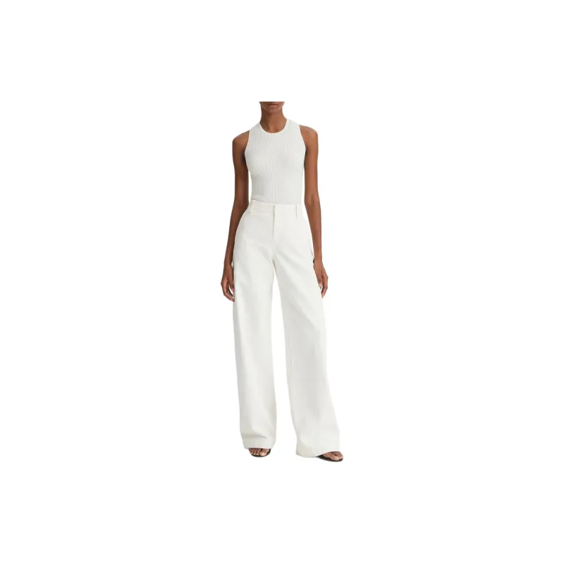 VINCE High waisted Cotton Trousers-2