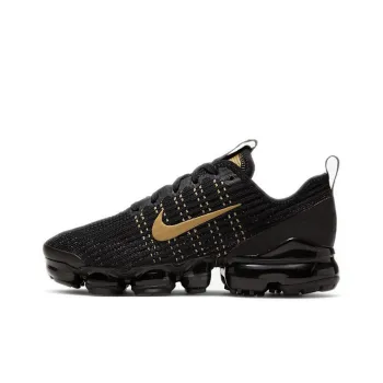 Nike Air VaporMax Flyknit 3 Black Metallic Gold GS