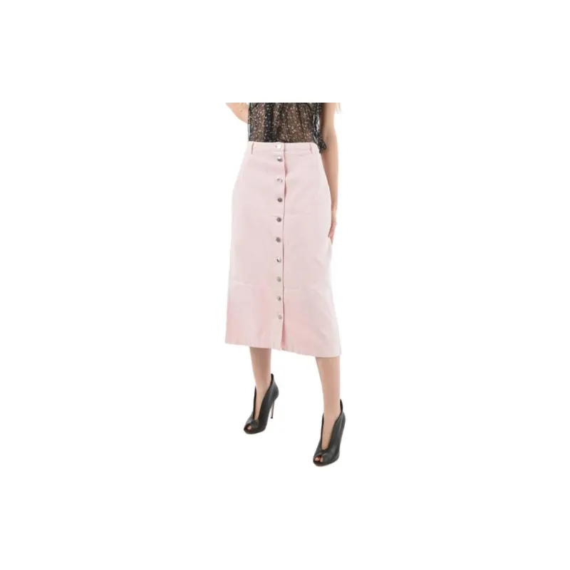 RAF SIMONS Denim Long Skirts Women's Pink-1