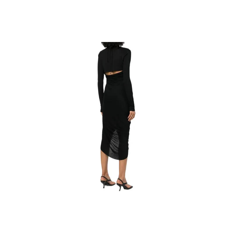 Helmut Lang Long-Sleeved Dresses Women's Black-1