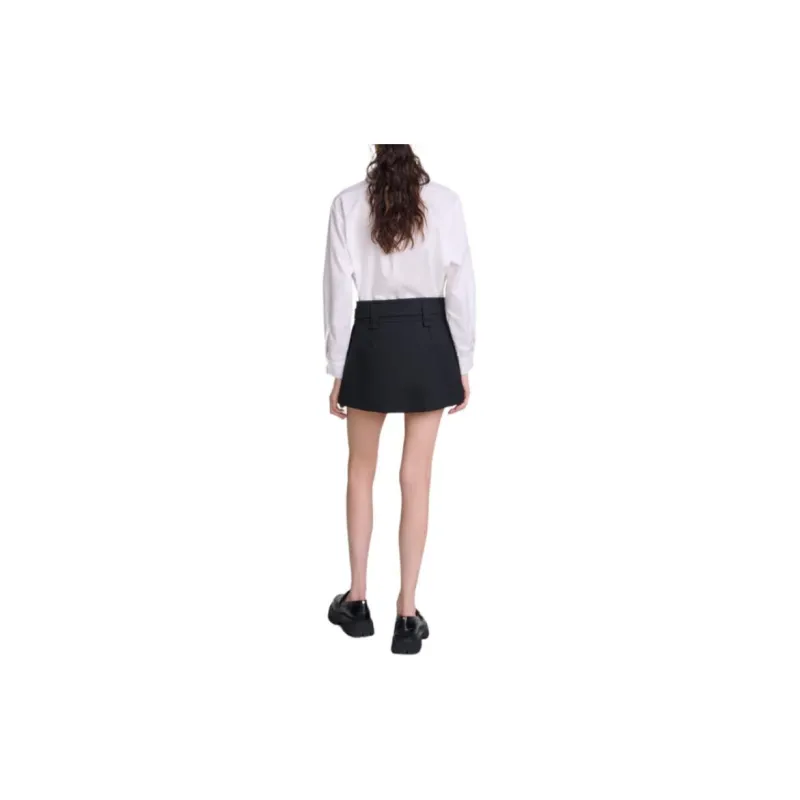 Maje Pleated Mini Skirt-1