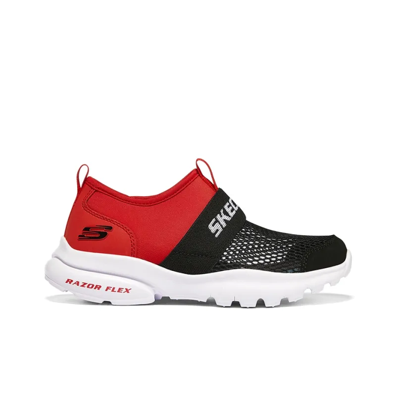 Skechers Razor Fle Sports Casual Shoes Red Black Teenagers-1