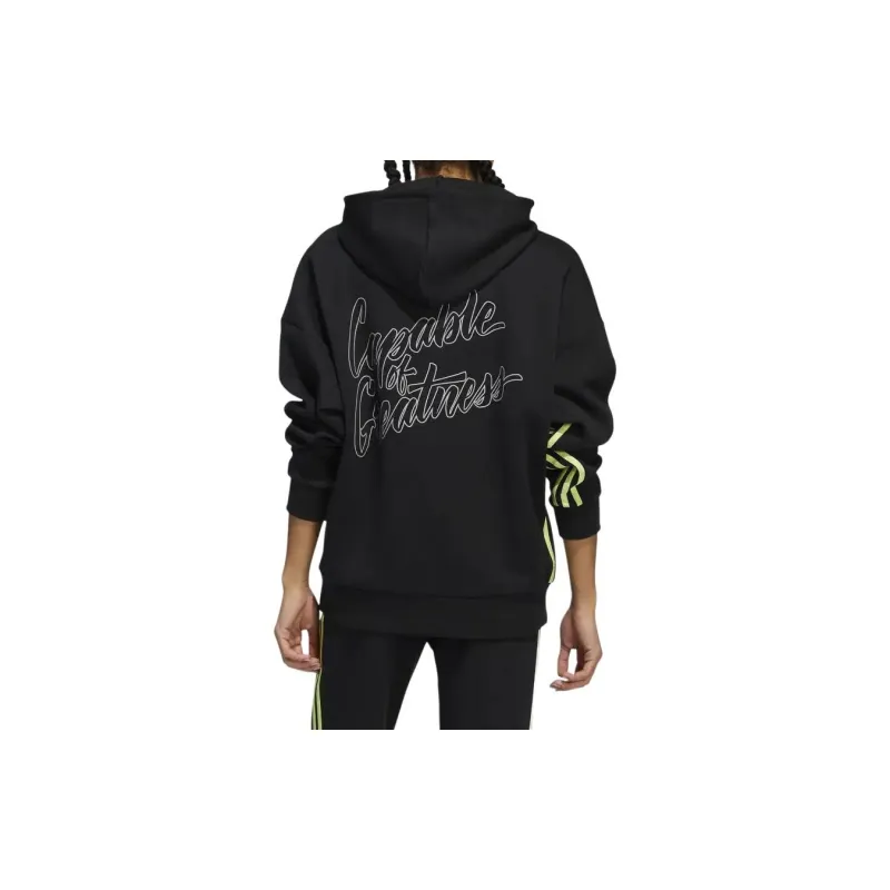 Adidas CAPABLE OF GREATNESS HOODIE Sweatshirt Women's Black-3