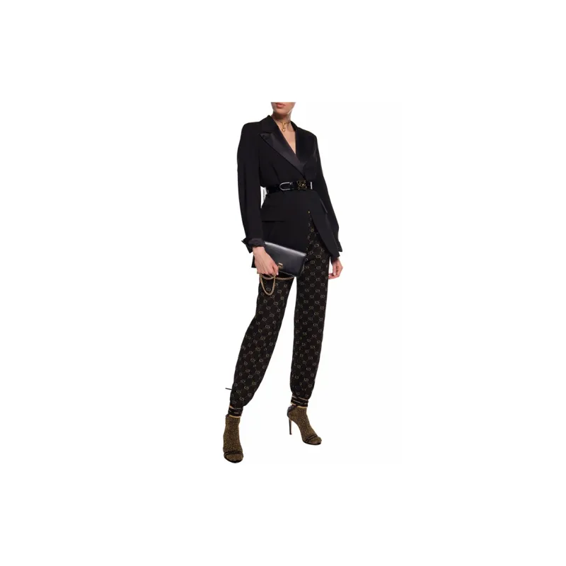 GUCCI Knitted Sports Pants Women's Black-4