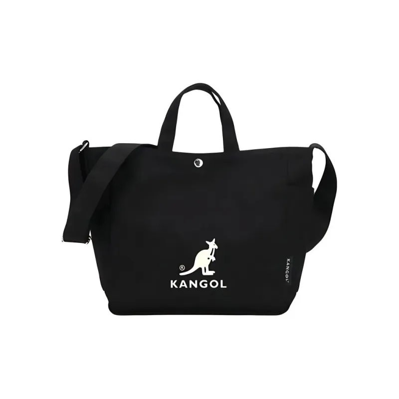 KANGOL Canvas Tote Bag Shopping Bag Shoulder Bags Handbags Regular Unisex Black-0