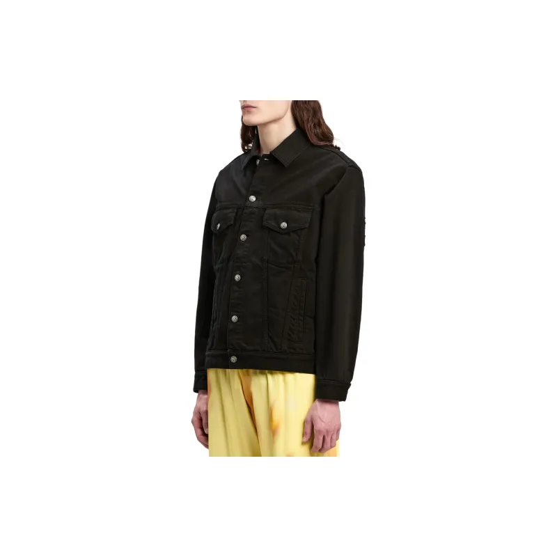 PALM ANGELS Logo Patch Denim Jacket-3