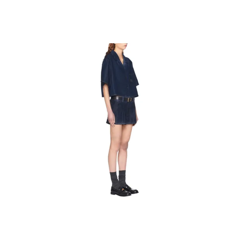 MIU MIU Casual Shorts Women's Blue-4