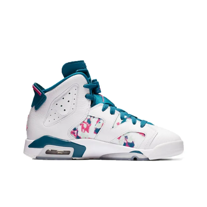 Jordan 6 Retro White Laser Fuchsia Green Abyss GS-1
