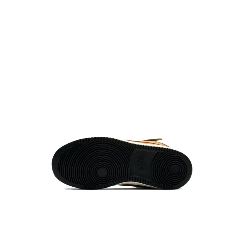 Nike Court Borough Series Mid Anti-Slip Wear-Resistant Mid-Top Skateboard Shoes Wheat Children Aged 3-7 Years Old-3