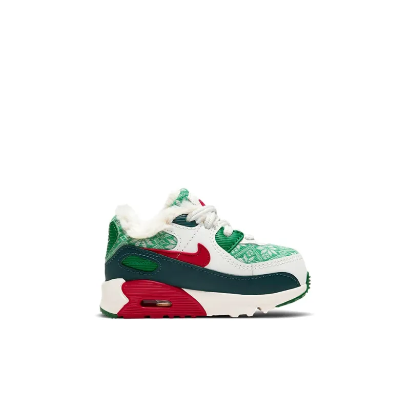 Nike Air Max 90 Low Top Toddler Shoes Green White Red Infant And Toddler-1