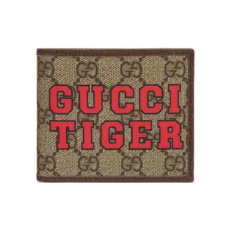 GUCCI Canvas With Leather Wallet Men's Ebony/Brown-0