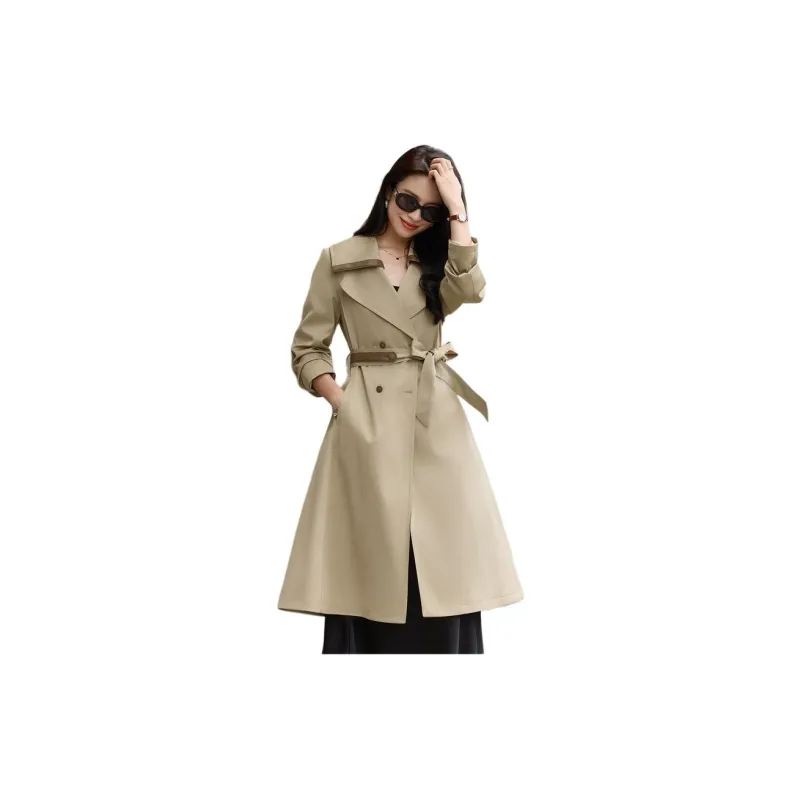 Yi Mengyuan Mid Length Trench Coat Women's-5