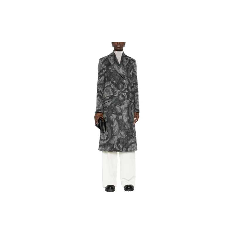 VERSACE Barocco Stencil Double breasted Coat-1
