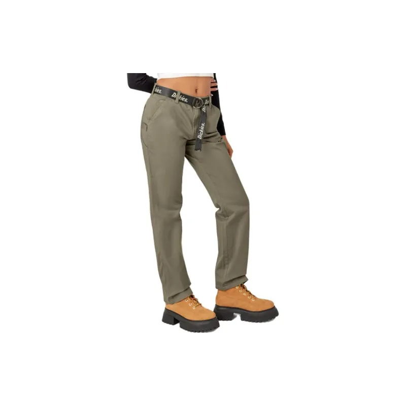 Dickies Relaxed Fit Carpenter Pants Cargo Pants Women's Green-4