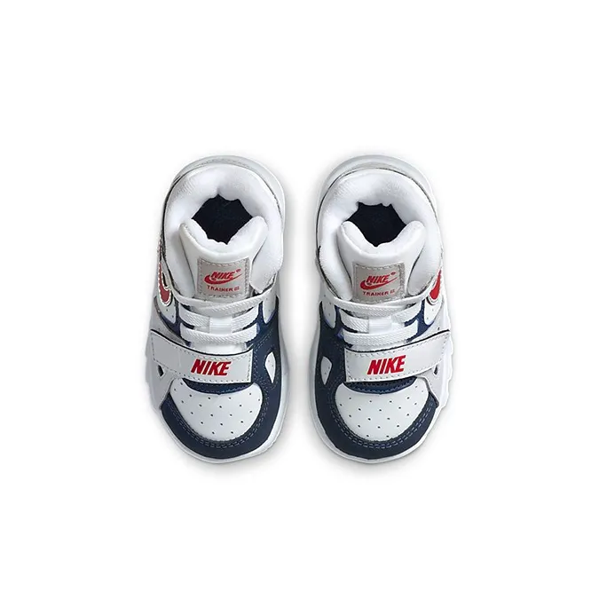 Nike Air Trainer 3 Mid Top Toddler Shoes White Blue Infant And Toddler-3