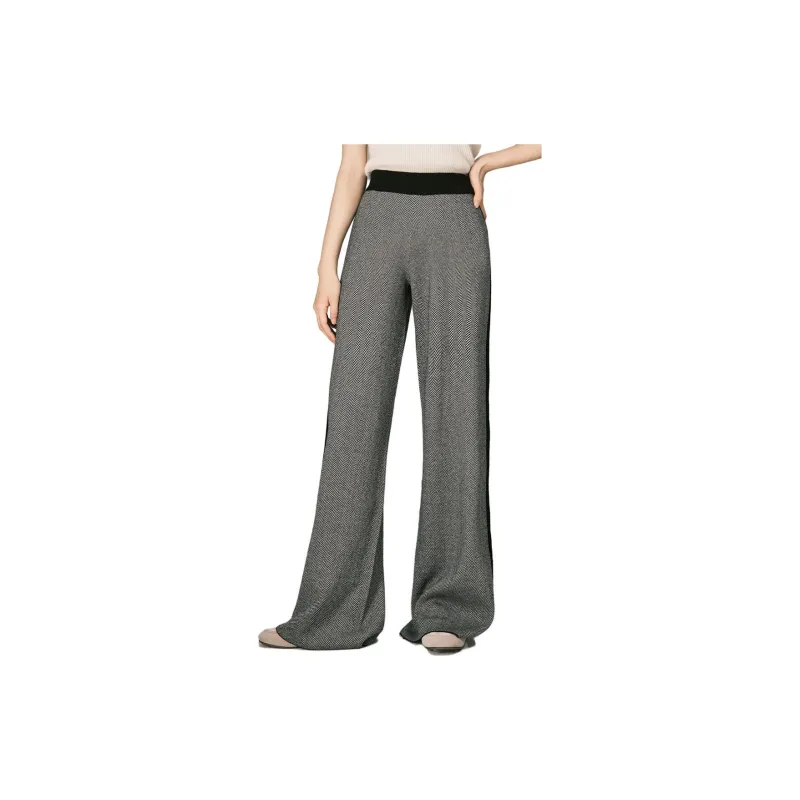 MEIYANG Casual Pants Women's Black/White-1
