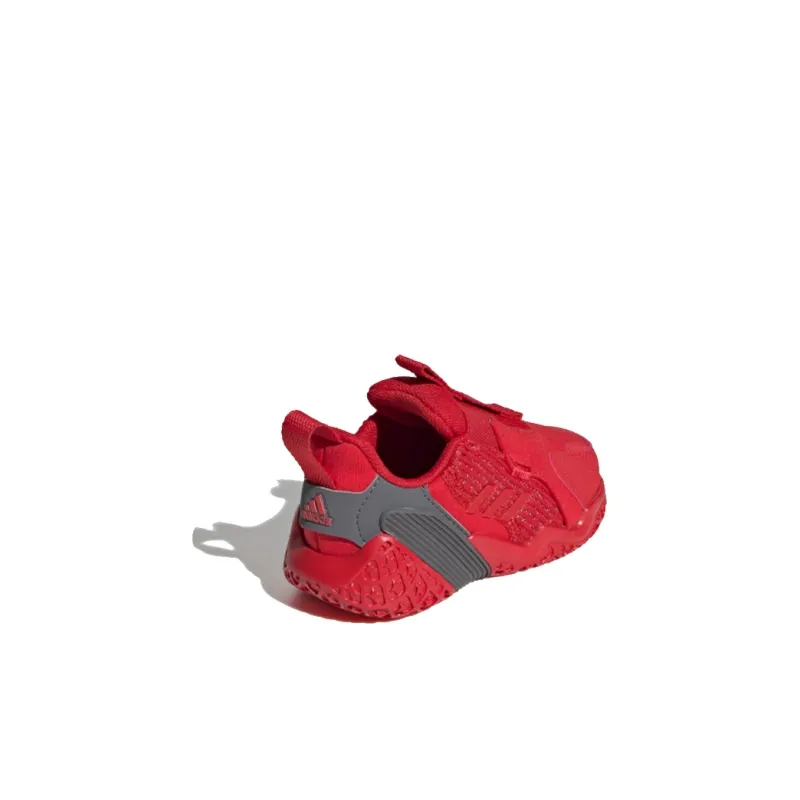Adidas 4Uture Rnr Running Breathable Low Top Running Shoes Red Gray Infant And Toddler-3