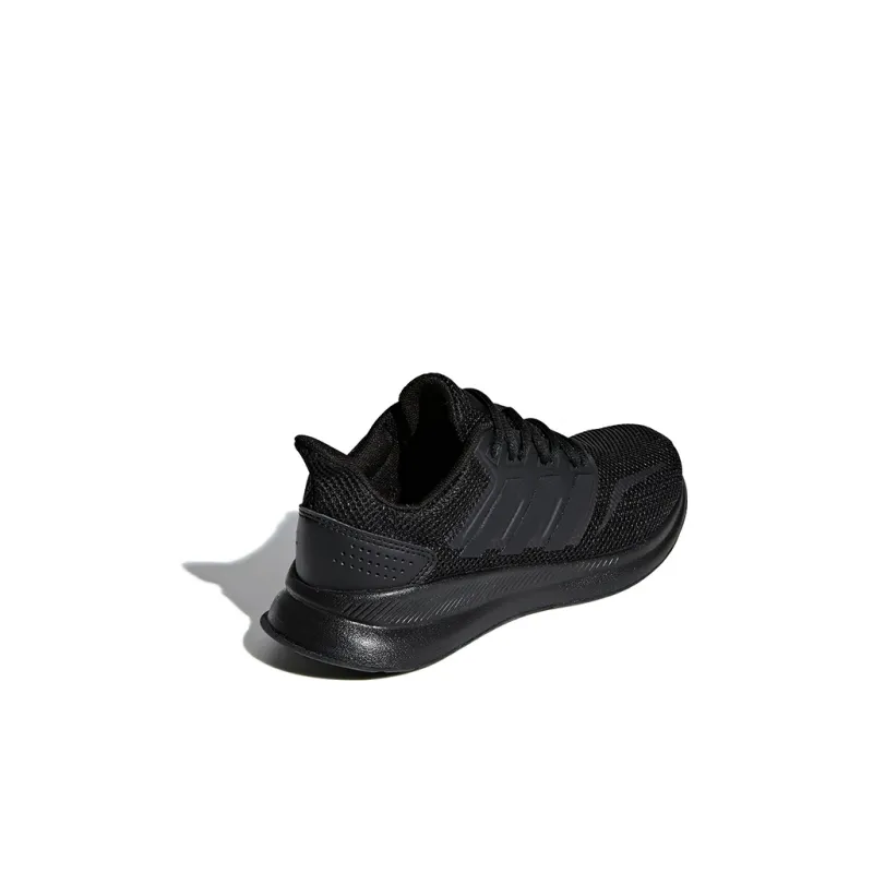 Adidas Neo Runfalcon 1.0 K Slip Resistant Low Top Kids' Running Shoes Pure Black Kids'-4